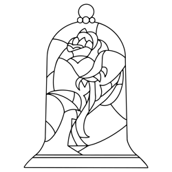 enchanted rose svg - beauty and the beast digital files