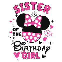 family birthday girl svg, mouse ears with fireworks svg, sister of the birthday girl, mom of the birthday girl4
