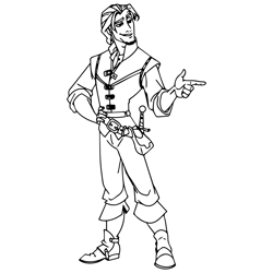 flynn rider svg (tangled) digital files, princess coloring pages, kids coloring pages