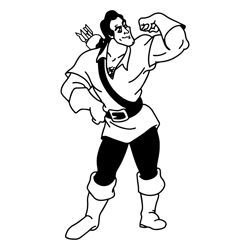 gaston svg (the beauty and the beast) digital files , villain coloring pages, kids coloring pages1