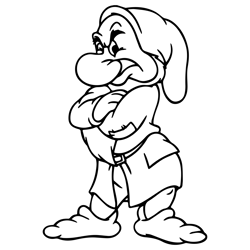 grumpy svg clip art files, snow white and seven dwarfs, icon, disneyland ears, digital, download, tshirt, cut file, svg