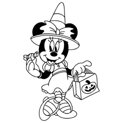 halloween minnie mouse witch svg