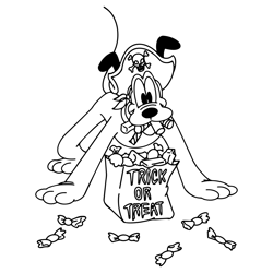 halloween pluto pirate, disney svg, kids coloring pages