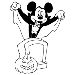 halloween vampire mickey svg digital files, kids coloring pages, halloween coloring pages1