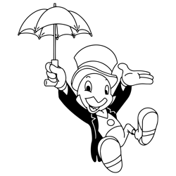 jiminy cricket svg file, disney svg, coloring pages, kids coloring pages1