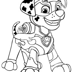 marshall mighty pups paw patrol svg, paw patrol clipart, cartoon paw svg, dog patrol svg, digital download8