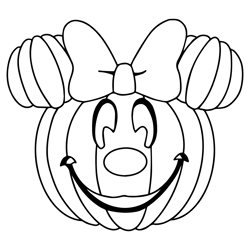 minnie mouse jack o lantern svg digital files, halloween coloring pages, kids coloring pages1