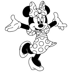 minnie mouse svg digital files, coloring pages, kids coloring pages1