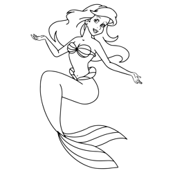 princess ariel svg file, disney svg, kids coloring pages