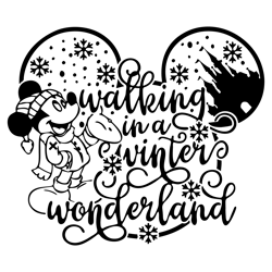 christmas walking in a winter wonderland svg digital file