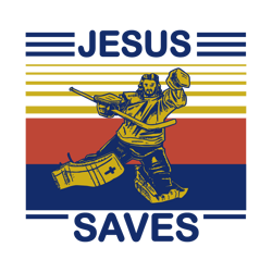 hockey jesus saves funny hockeyer svg digital file