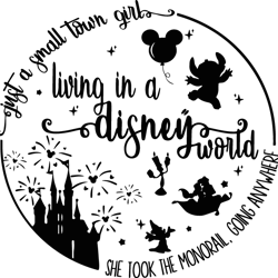 just a small town girl living in disney world svg, disney svg, she took the monorail going anywhere svg