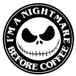 nightmare before coffee svg, halloween svg, jack skellington svg, nightmare before christmas svg, disney svg