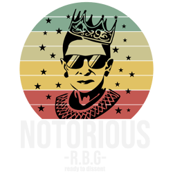 notorious rbg vintage svg, ruth bader ginsburg svg, feminism protest, women girl power, equal right svg