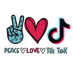 peace love tiktok svg, trending svg, tiktok svg, tiktok icon svg, tiktok logo svg, heart svg, love svg, tiktok