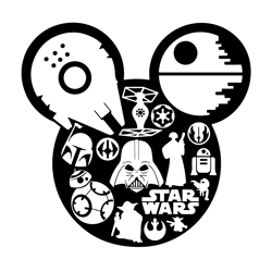 star war mickey head svg, movie character svg, star war svg, mickey mouse svg, mickey head svg, star war character svg