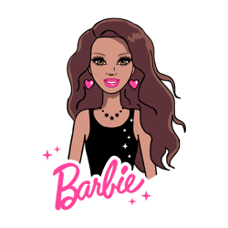 barbie doll black girl svg digital download