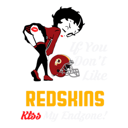 betty boop if you dont like redskins kiss my endzone svg