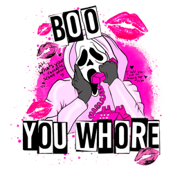 boo you whore svg, scream face svg, boo svg, valentines svg