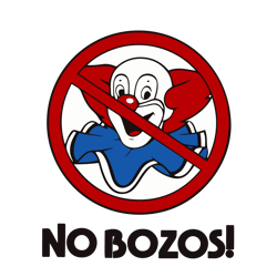 no bozos svg, movie character svg, bozos svg, bozo logo svg, jocker svg, clown svg, bozos clown svg, fiction chracter