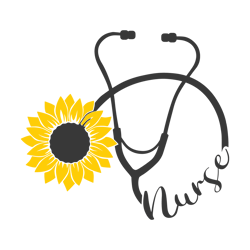nurse sunflower svg, trending svg, nurse svg, sunflower svg, stethoscope svg