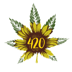420 cannabis sunflower svg, trending svg, sunflower svg, cannabis svg clipart, silhouette svg