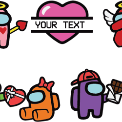 among us happy valentine svg, valentine svg, among us svg, happy valentine day svg