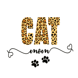 cat mom leopard plaid svg, mothers day svg, mom svg, cat mom svg, cat svg, mom life svg