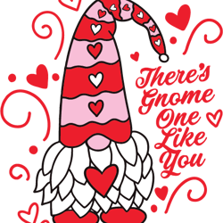 cute gnome valentines svg, valentine svg, there is gnome one like you svg, gnome svg