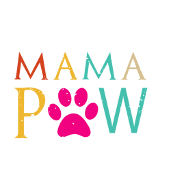 mama paw retro vintage pet lovers svg, mothers day svg, mama svg, dog mama svg
