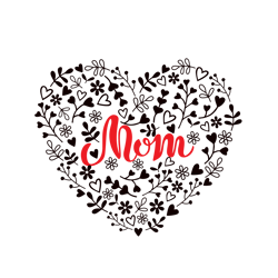 mom heart design svg, mothers day svg, happy mothers day svg