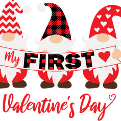 my first valentine day gnomes svg, valentine svg, first valentine svg, gnomes svg