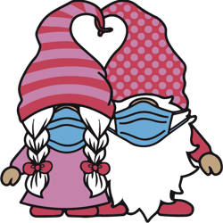 quarantine love gnomes svg, valentine svg, happy quarantine day svg, gnomes svg