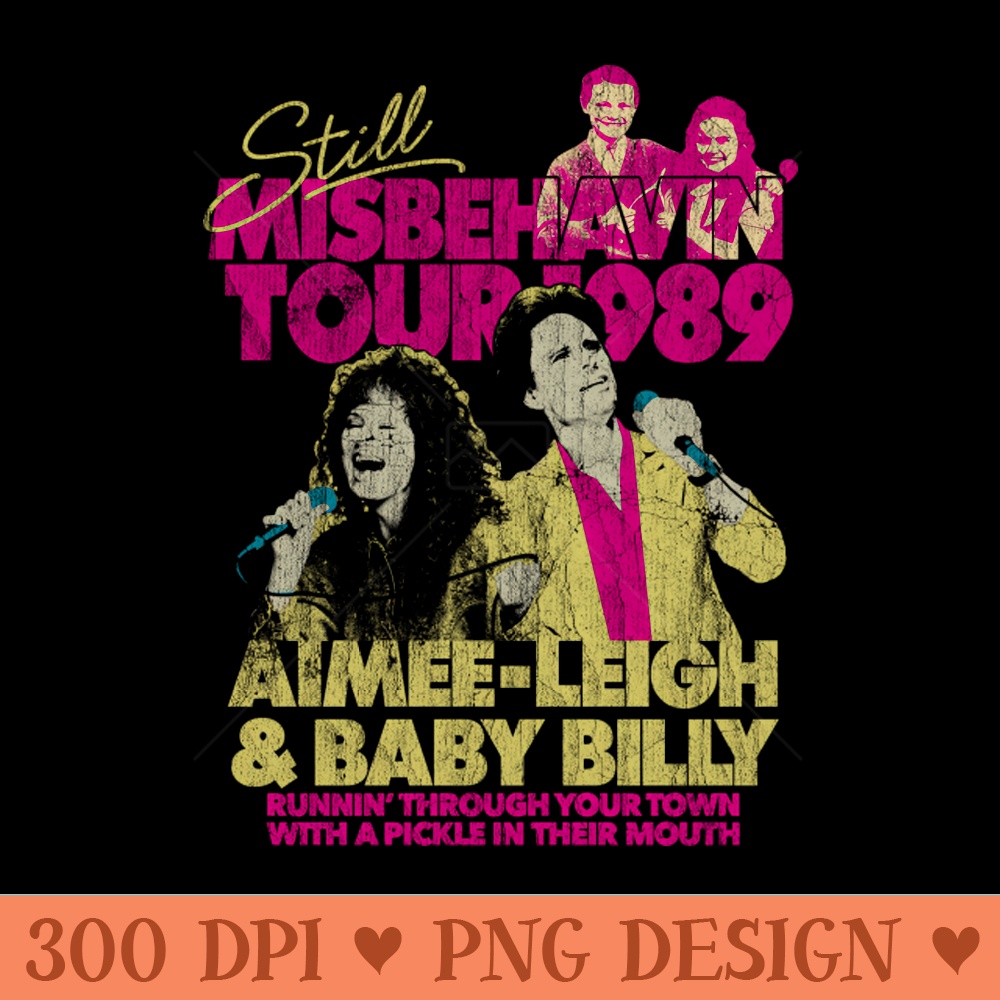 VINTAGE Still Misbehavin Tour 1989 Retro - PNG Illustrations - Unique
