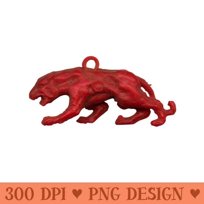 Red panther on blue grass - PNG Image Downloads - Popularity