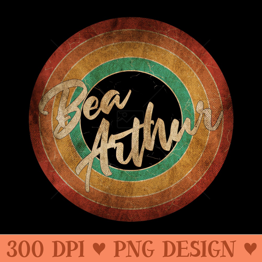 Bea Arthur Vintage Circle Art - Vector PNG Download - Variety