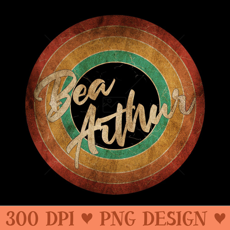 Bea Arthur Vintage Circle Art - Vector PNG Download - Variety