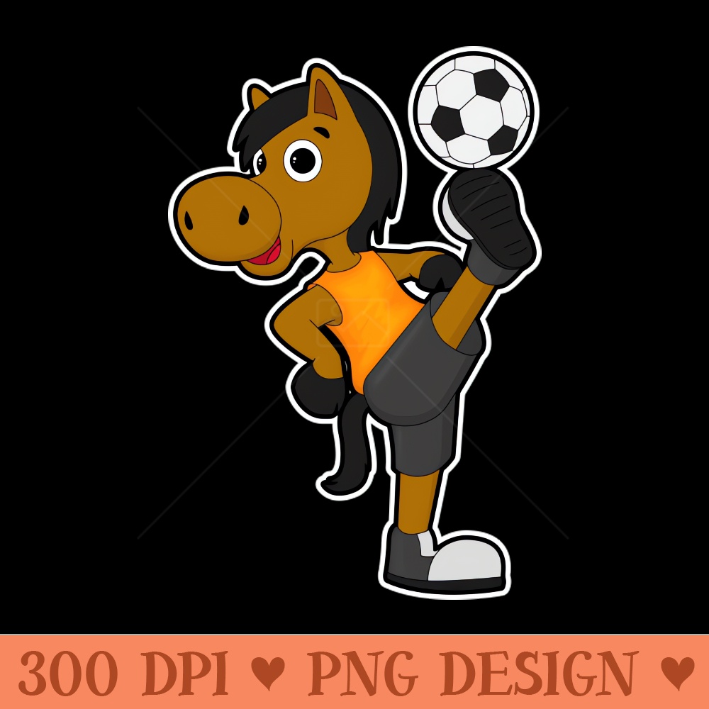 Horse as Soccer player with Soccer ball 0144.jpg