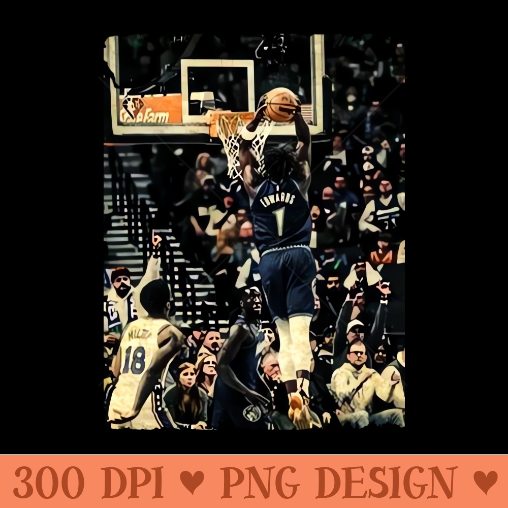 Jump Anthony Edwards - PNG Downloadable Resources - Customer Support