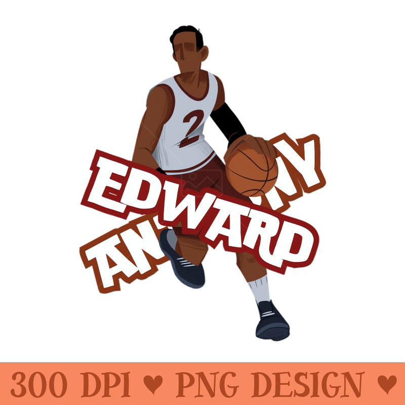Anthony Edward Playing Basketball - Digital PNG Files - Good Value