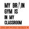 BACK TO SCHOOL FUNNY STUDENT QUOTES MY BRAIN GYM IS IN MY CLASSROOM A GREAT FIRST DAY OF SCHOOL GIFTS BLACK SIGN - High Quality PNG - Professional Design