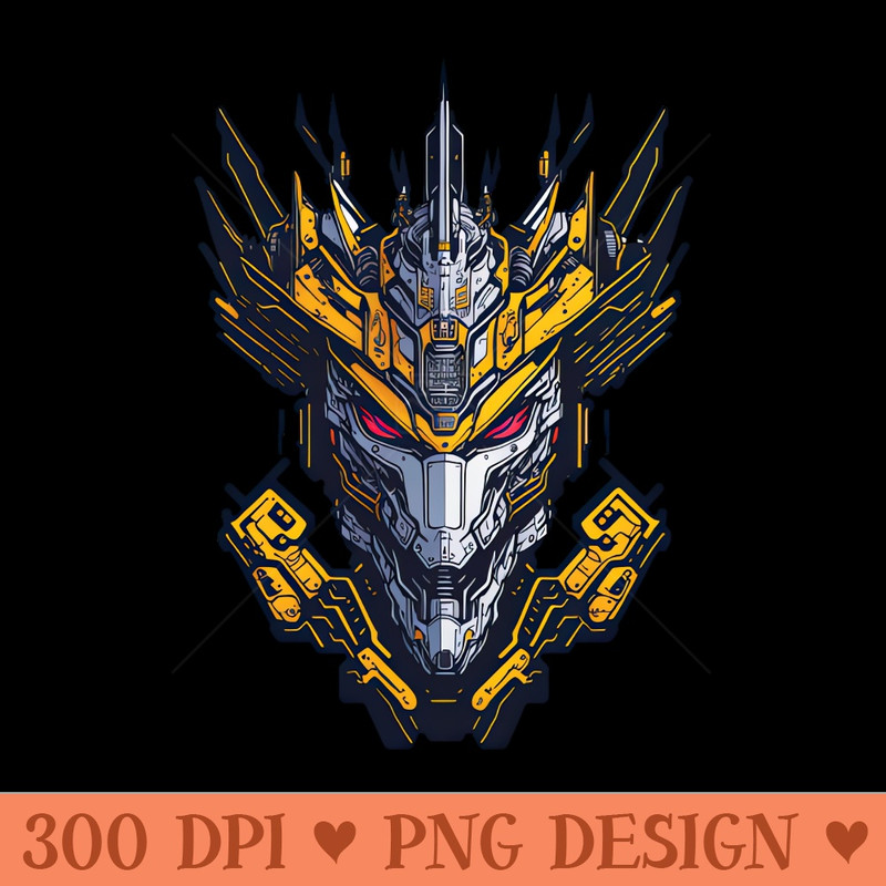 Mecha Skull S02 D30 - Instant PNG Download - Customer Support