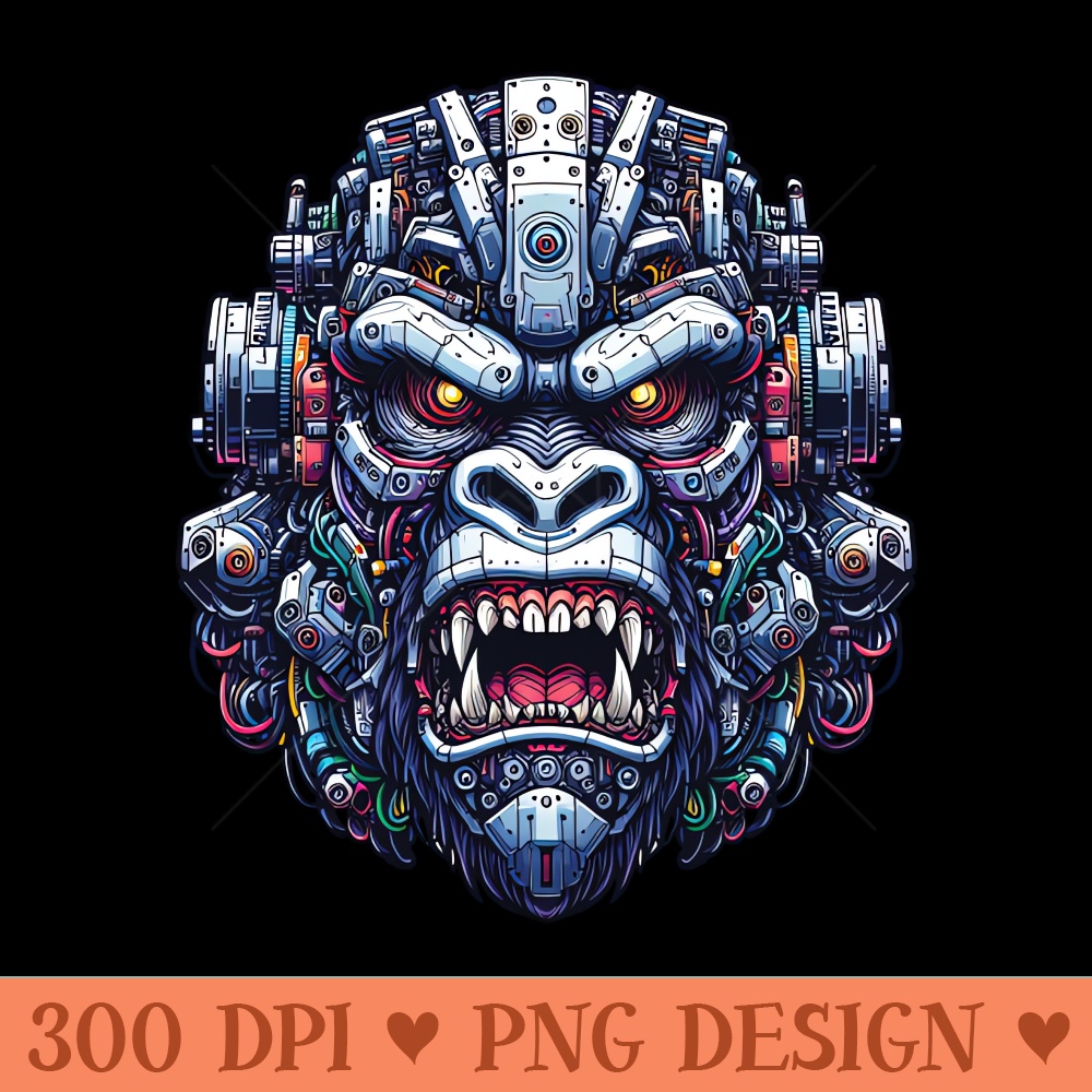 Mecha Apes S02 D85 - PNG Downloadable Art - Variety