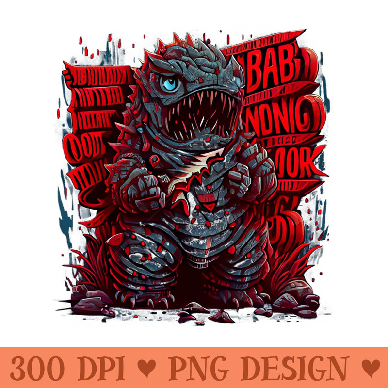Chibi Mecha Godzilla - Digital PNG Files - High Quality 300 DPI