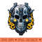 Mecha Skull S03 D86 - PNG Illustrations - High Quality 300 DPI
