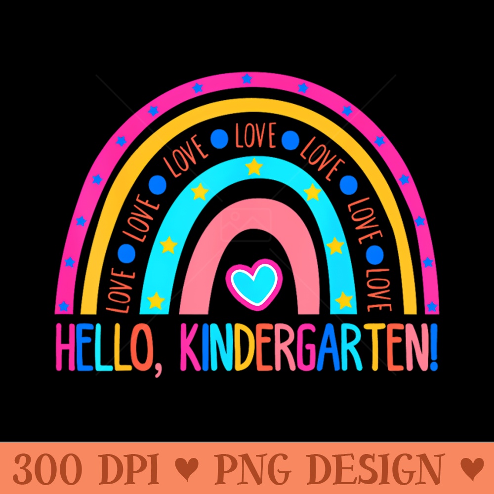 Hello Kindergarten Rainbow Back To School - PNG Download Website - Convenience
