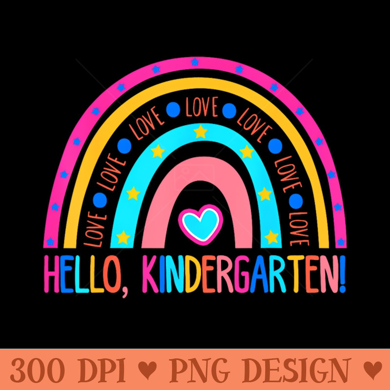 Hello Kindergarten Rainbow Back To School - PNG Download Website - Convenience