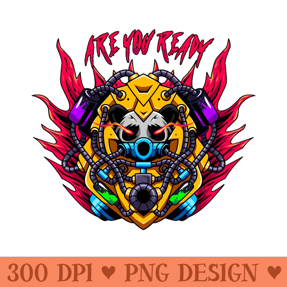 Panda mecha illustration artwork - Digital PNG Graphics - Popularity