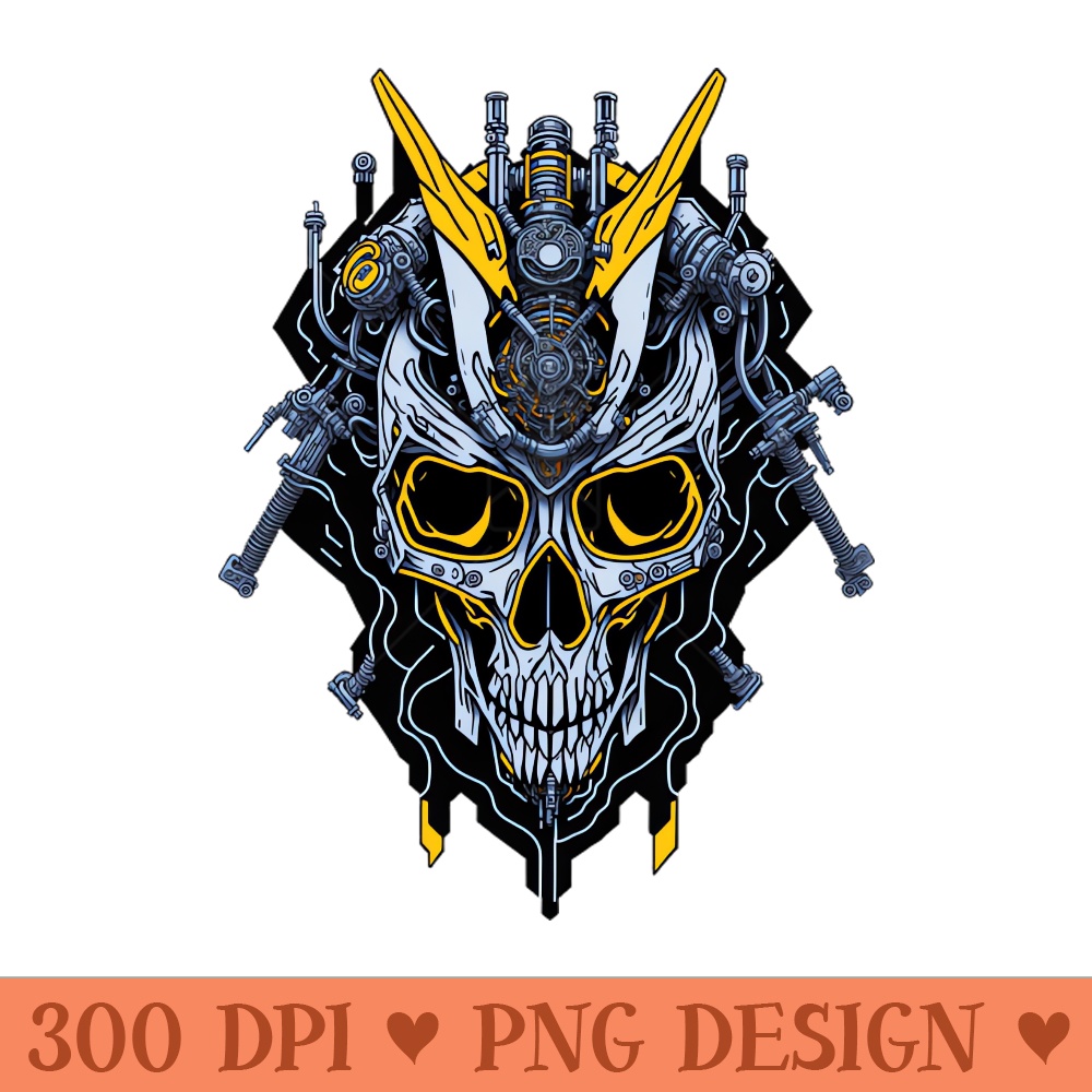 Mecha Skull S01 D48 - Download PNG Graphics - Convenience
