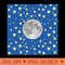 Doodle Stars with Full Moon MD23KD005 -  - Unique